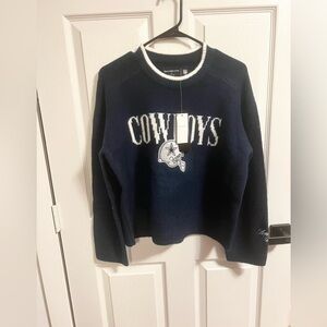 NWT Abercrombie & Fitch Navy Blue Dallas Cowboys Sweater